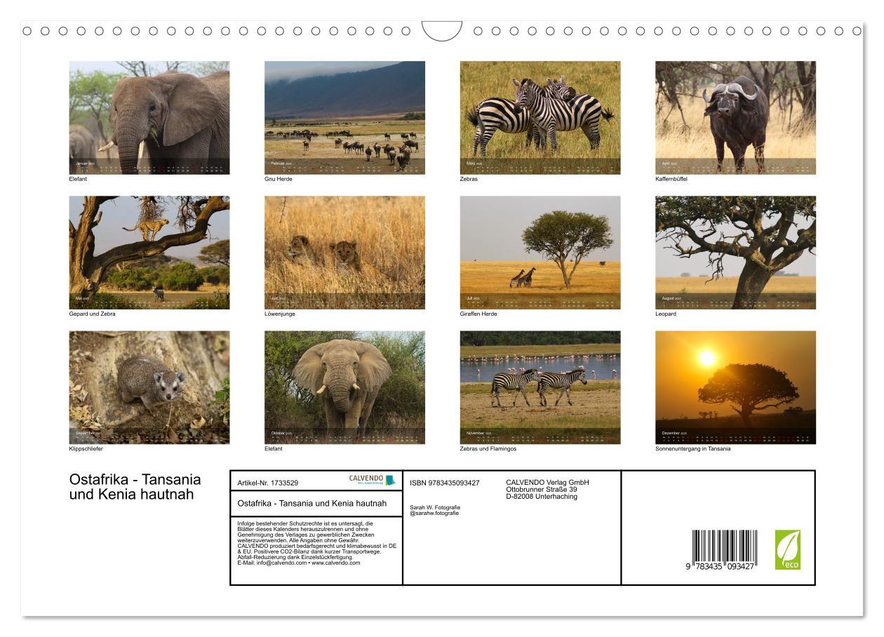 Bild: 9783435093427 | Ostafrika - Tansania und Kenia hautnah (Wandkalender 2025 DIN A3...