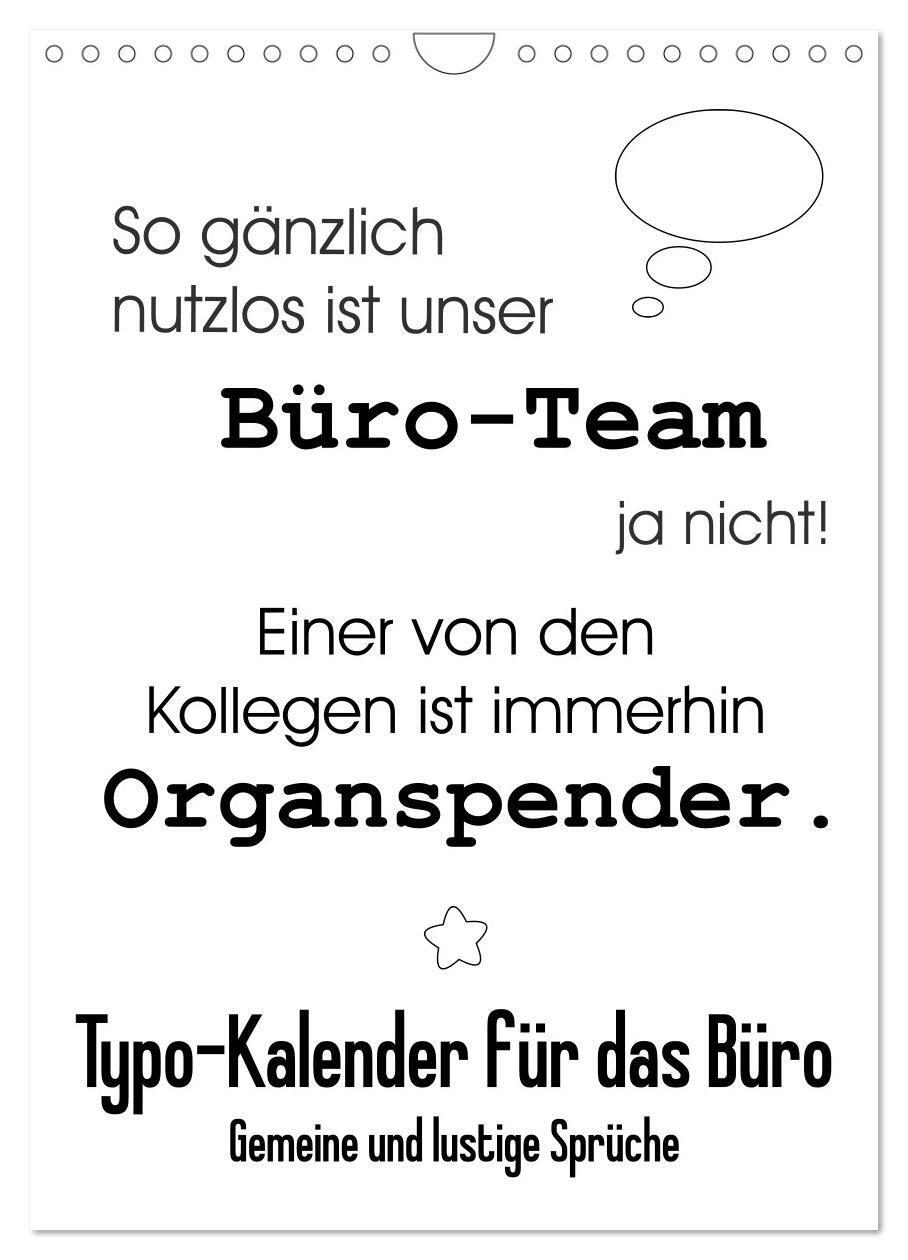 Cover: 9783435959600 | Typo-Kalender für das Büro. Gemeine und lustige Sprüche...