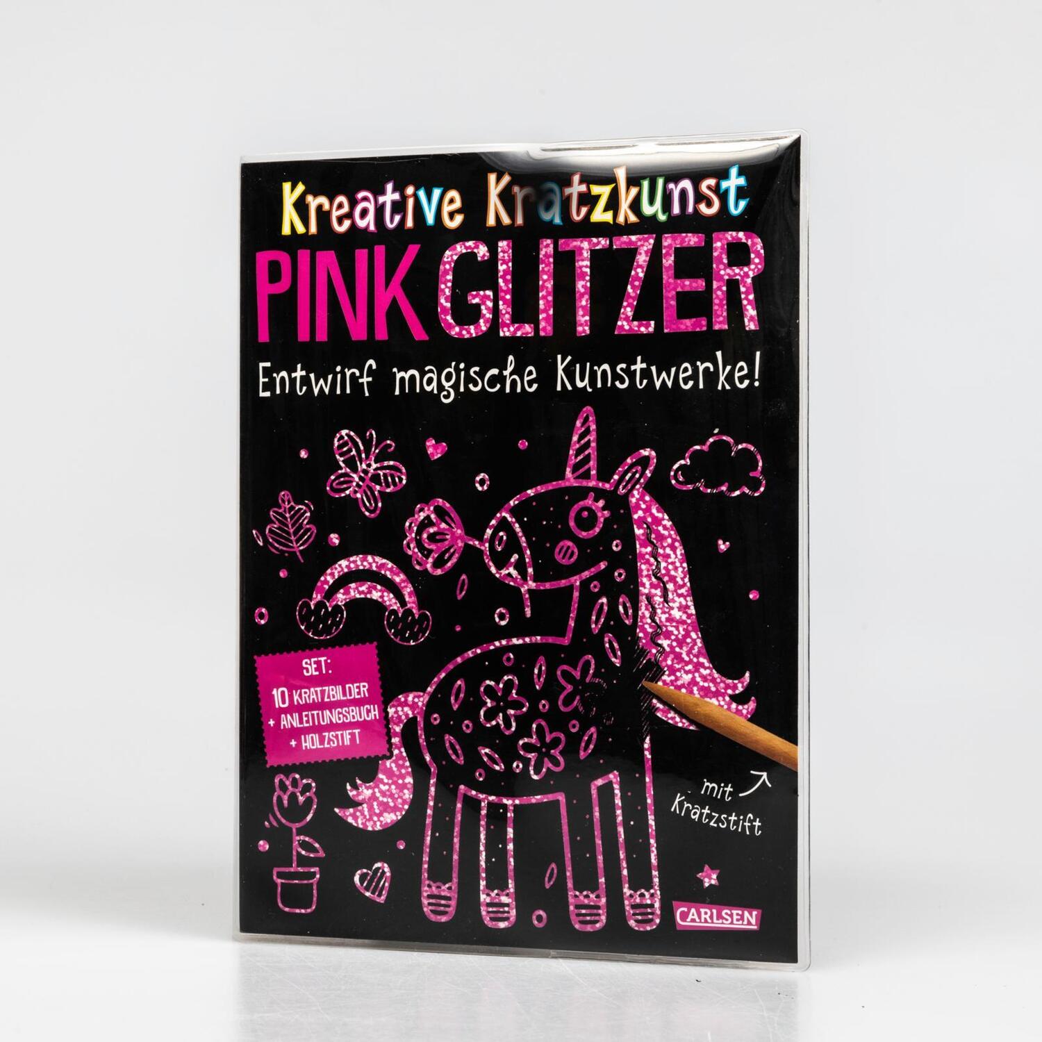 Bild: 9783551191984 | Kratzbilder für Kinder: Kreative Kratzkunst: Pink Glitzer | Poitier