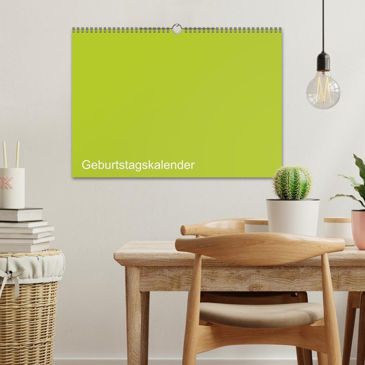 Bild: 9783435767465 | Bastel-Geburtstagskalender grün / Geburtstagskalender (Wandkalender...