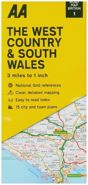 Cover: 9780749582807 | 01 South Wales/West Country | Streetmap | (Land-)Karte | Englisch