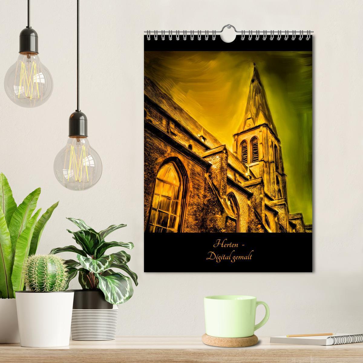 Bild: 9783457028520 | Herten - Digital gemalt (Wandkalender 2025 DIN A4 hoch), CALVENDO...