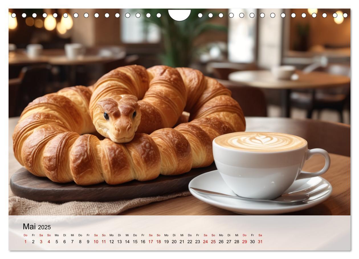 Bild: 9783383777110 | Tierische Croissants (Wandkalender 2025 DIN A4 quer), CALVENDO...