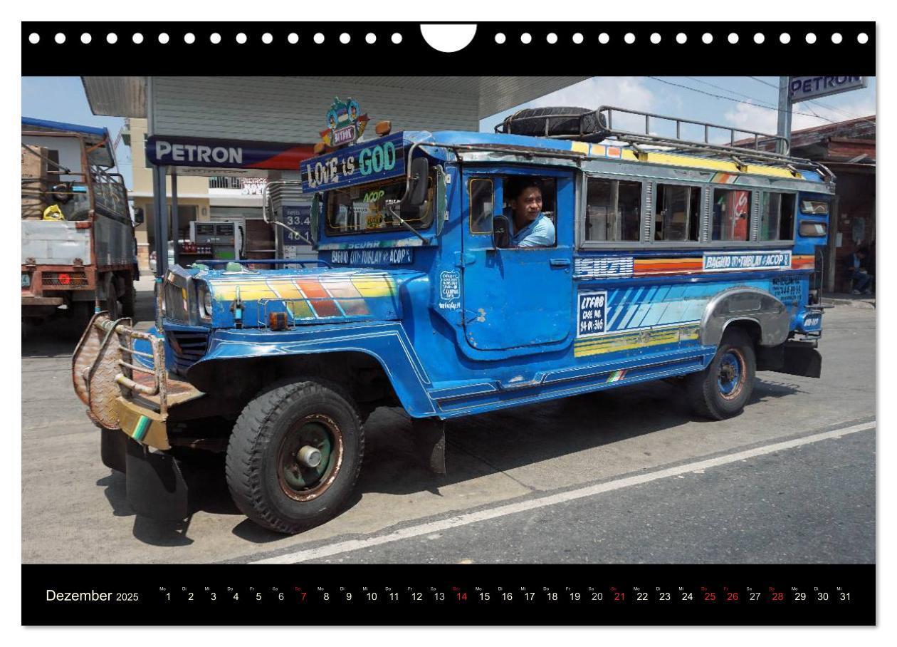 Bild: 9783435600502 | Jeepneys (Wandkalender 2025 DIN A4 quer), CALVENDO Monatskalender