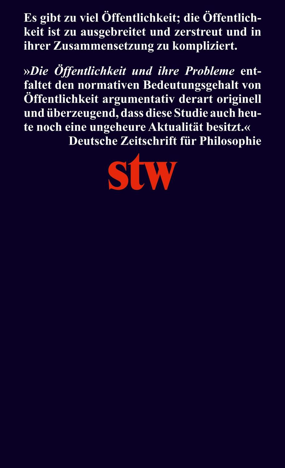 Rückseite: 9783518300169 | Die Öffentlichkeit und ihre Probleme | John Dewey | Taschenbuch | 2024