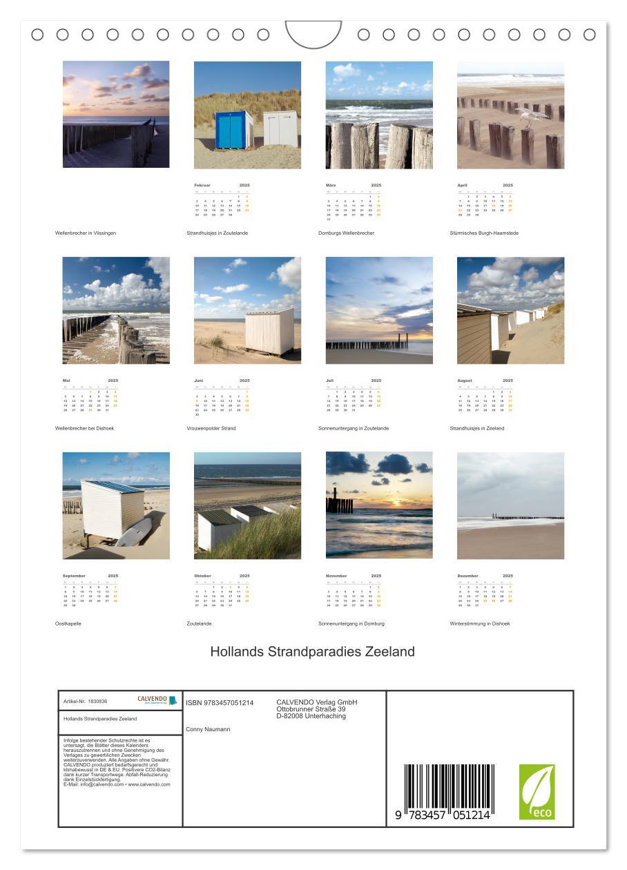 Bild: 9783457051214 | Hollands Strandparadies Zeeland (Wandkalender 2025 DIN A4 hoch),...