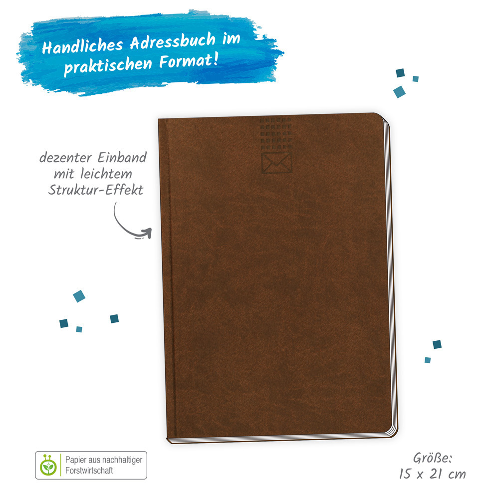 Bild: 9783988021243 | Trötsch Adressbuch Soft Touch A5 Braun | Trötsch Verlag | Taschenbuch