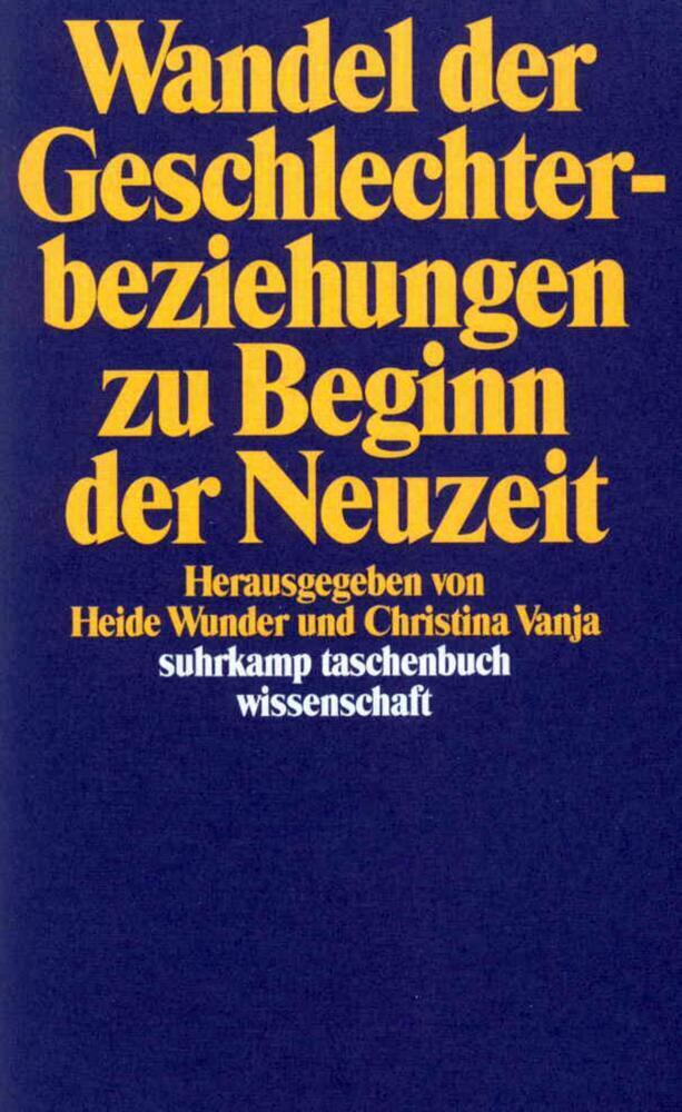 Cover: 9783518285138 | Wandel der Geschlechterbeziehungen zu Beginn der Neuzeit | Taschenbuch