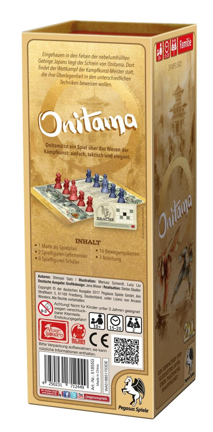 Bild: 4250231712449 | Onitama | Shimpei Sato | Spiel | Brettspiel | Deutsch | 2017 | Pegasus