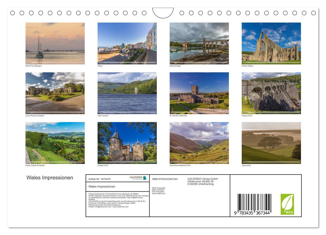 Bild: 9783435367344 | Wales Impressionen (Wandkalender 2025 DIN A4 quer), CALVENDO...