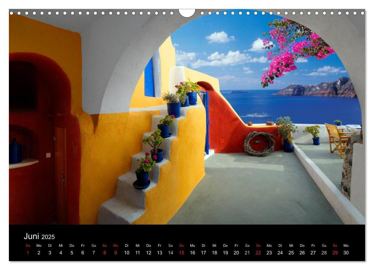 Bild: 9783435828586 | Santorini ¿ Leben auf dem Vulkan (Wandkalender 2025 DIN A3 quer),...