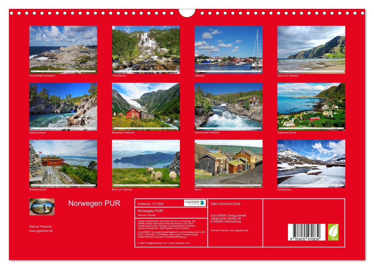 Bild: 9783435470839 | Norwegen PUR (Wandkalender 2025 DIN A3 quer), CALVENDO Monatskalender