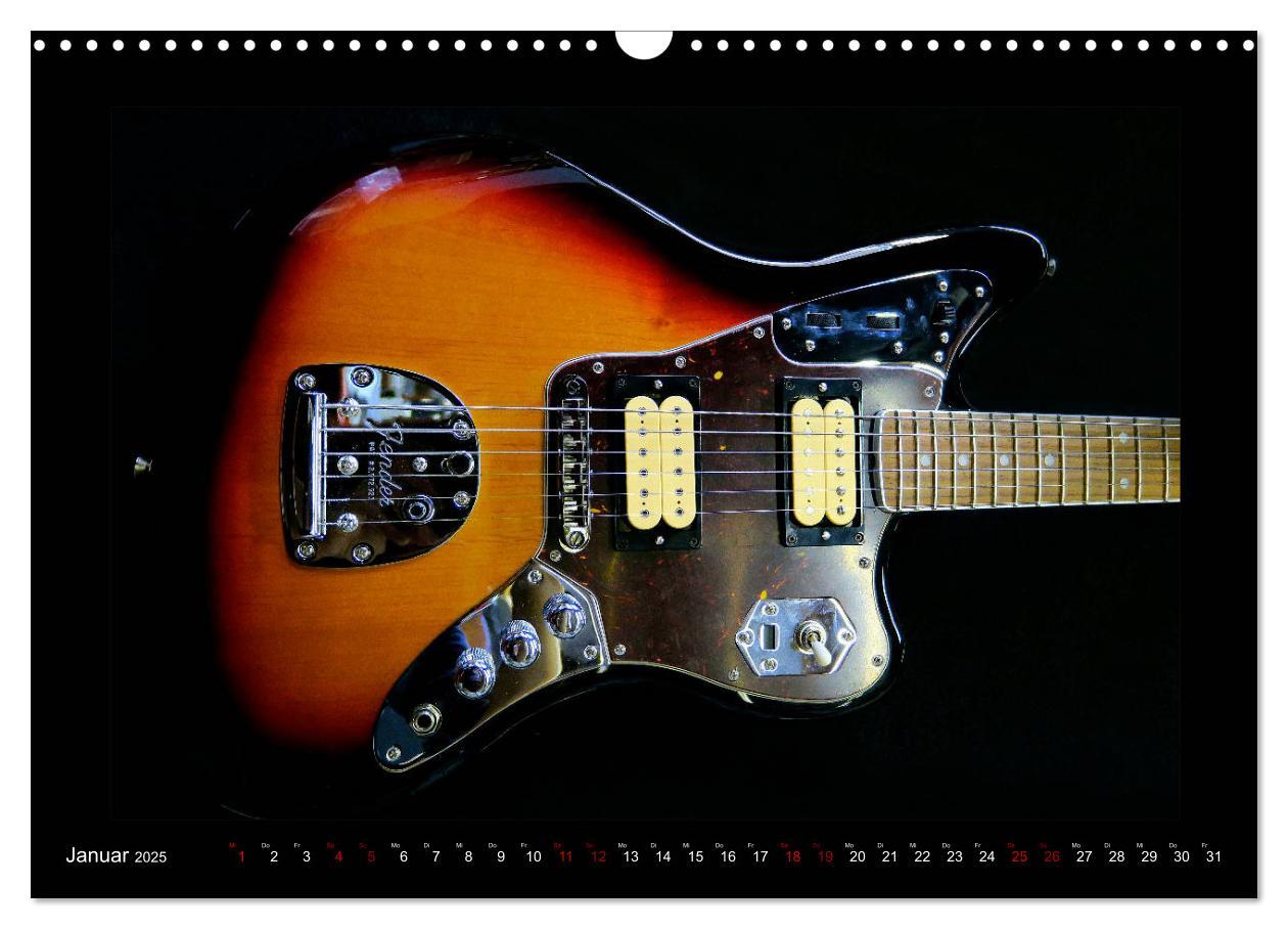 Bild: 9783435344215 | Rockgitarren im Blitzlicht (Wandkalender 2025 DIN A3 quer),...