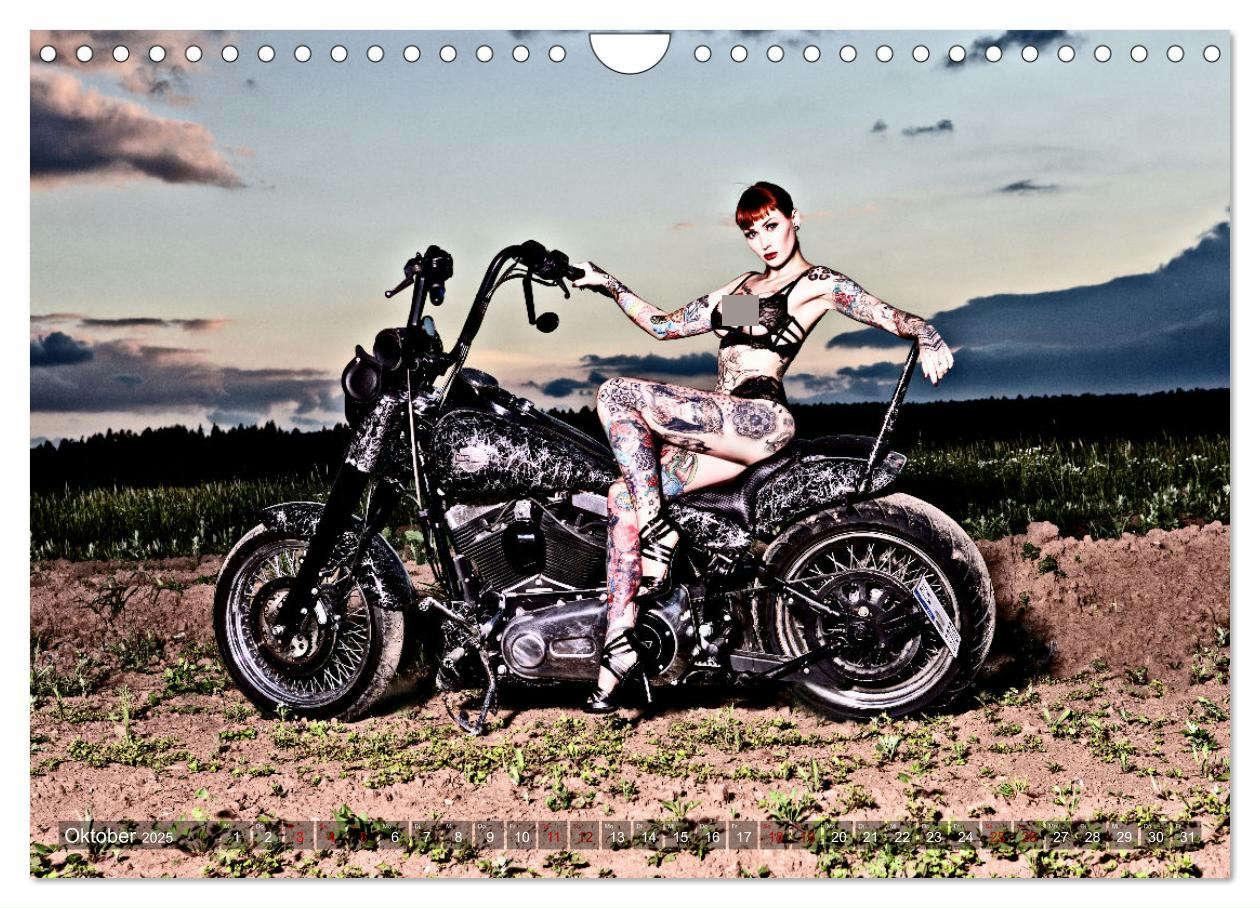 Bild: 9783383860676 | Motorräder und Sexy Girls (Wandkalender 2025 DIN A4 quer), CALVENDO...