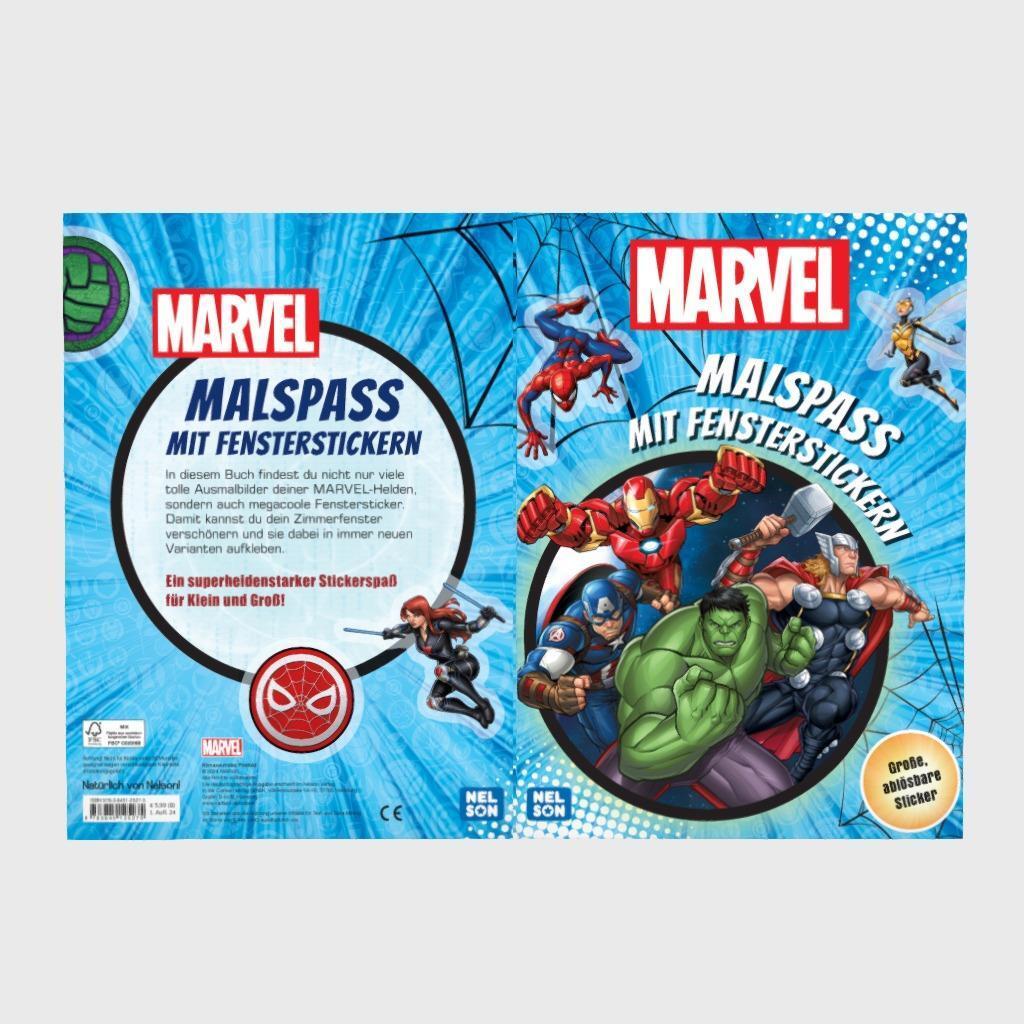 Bild: 9783845125275 | MARVEL: Malspaß mit Fensterstickern | Broschüre | MARVEL | 24 S.