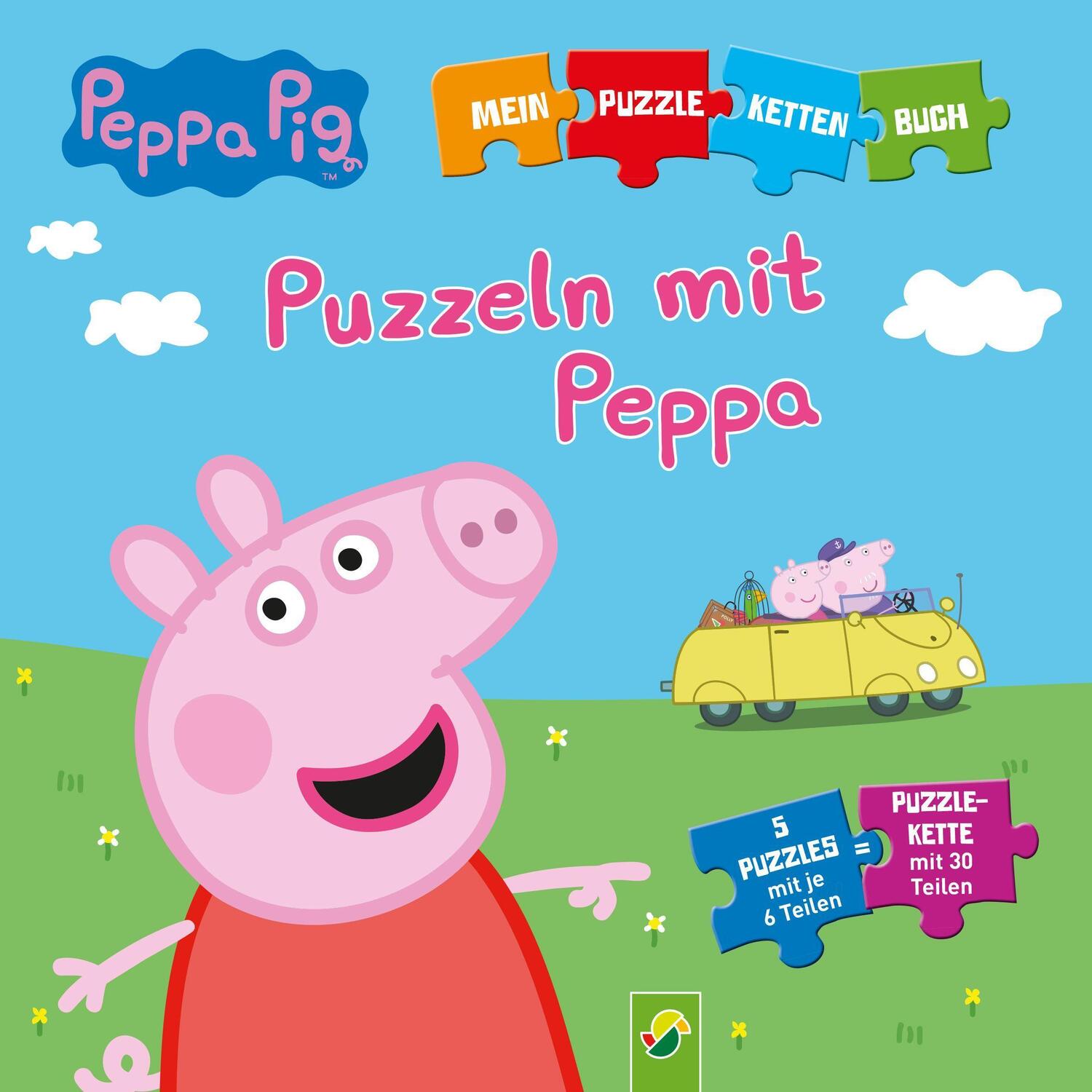 Cover: 9783849922573 | Peppa Pig - Puzzeln mit Peppa. Puzzle-Ketten-Buch mit 5 Puzzles mit...