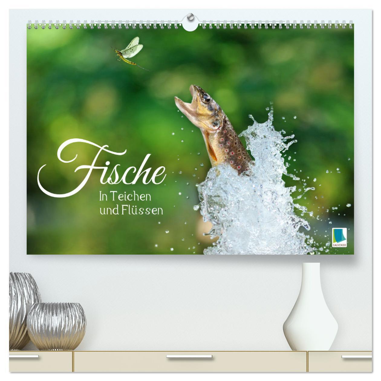 Cover: 9783383890758 | Fische in Teichen und Flüssen (hochwertiger Premium Wandkalender...