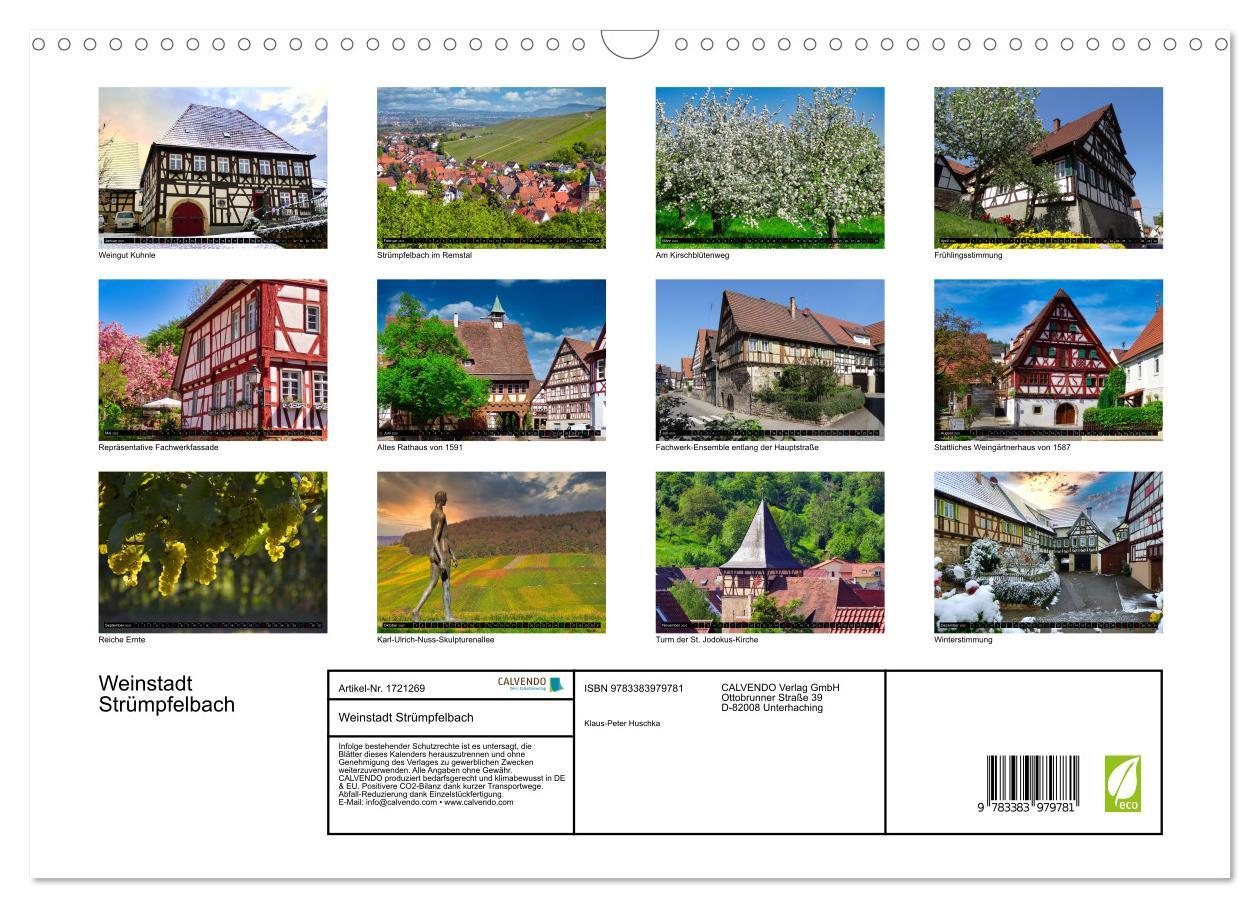 Bild: 9783383979781 | Weinstadt Strümpfelbach (Wandkalender 2025 DIN A3 quer), CALVENDO...