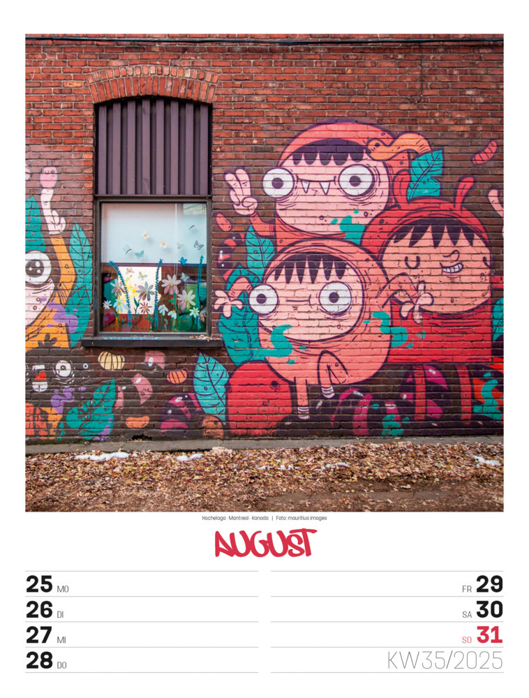 Bild: 9783838435299 | Street Art - Graffiti - Wochenplaner Kalender 2025 | Kunstverlag