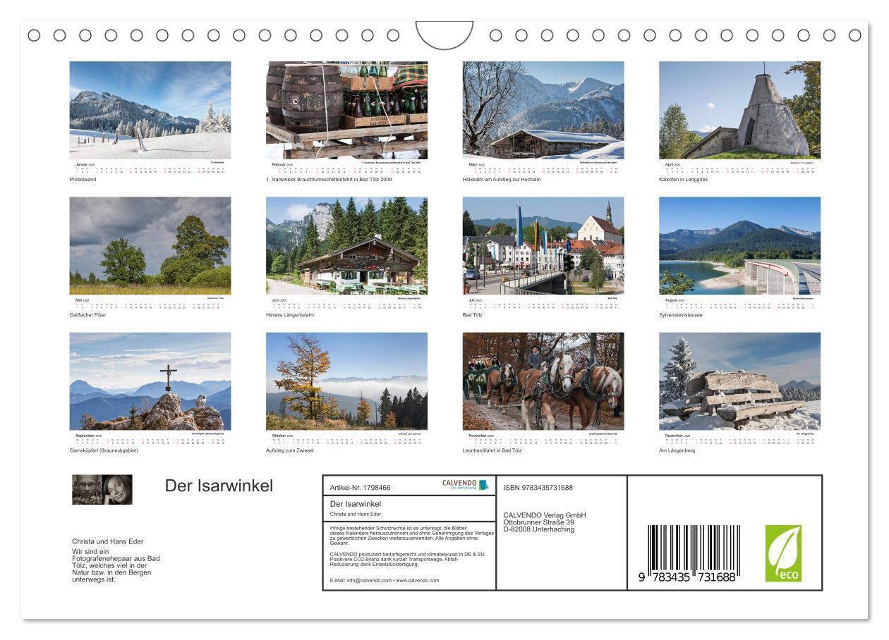 Bild: 9783435731688 | Der Isarwinkel (Wandkalender 2025 DIN A4 quer), CALVENDO...