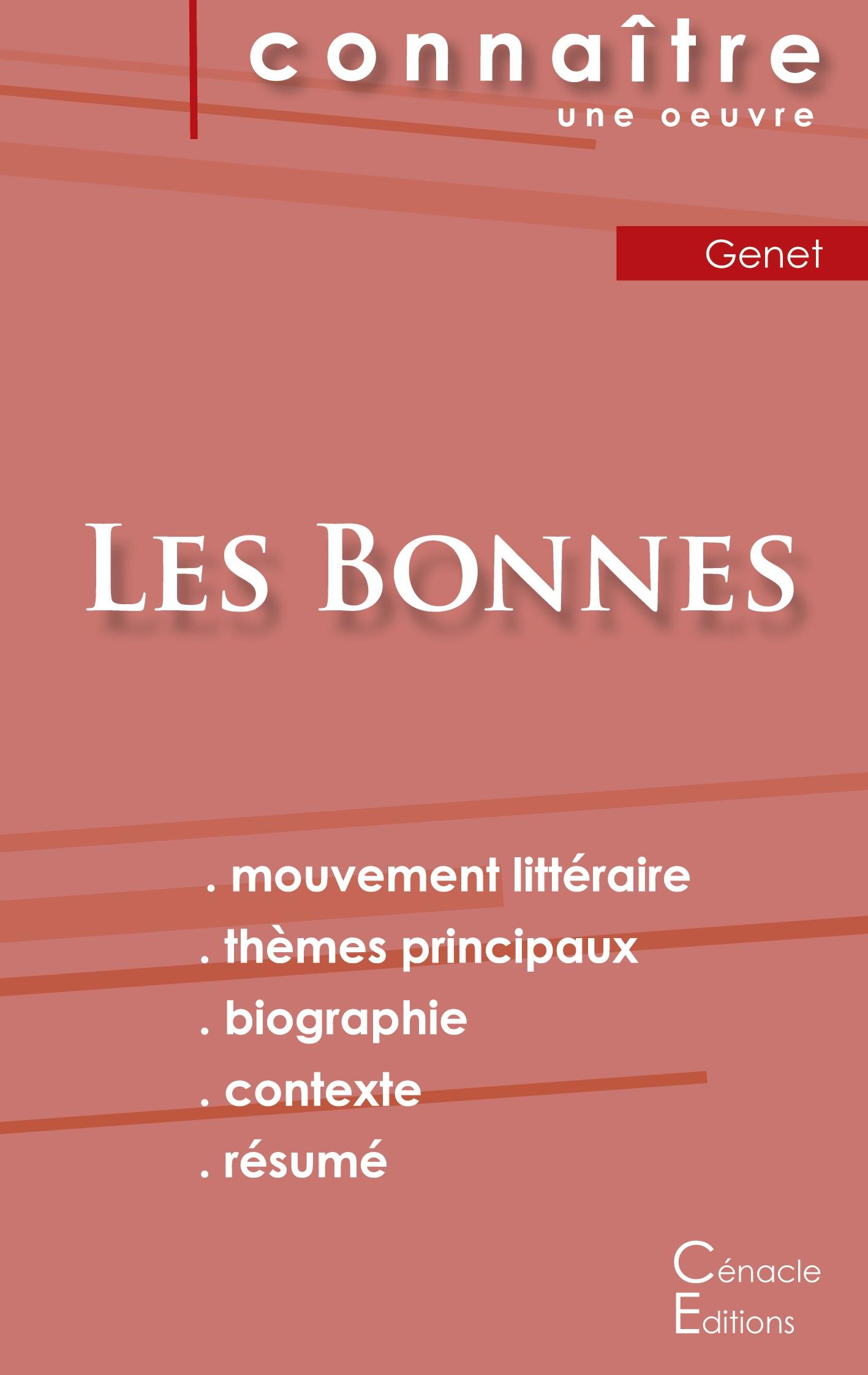 Cover: 9782759309573 | Fiche de lecture Les Bonnes de Jean Genet (analyse littéraire de...