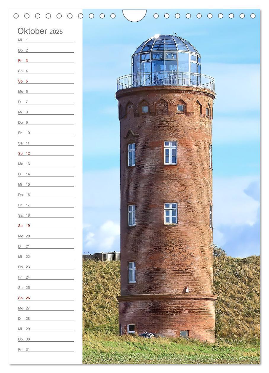 Bild: 9783435852789 | Leuchtender Geburtstagskalender - Leuchttürme an Ost-und Nordsee...