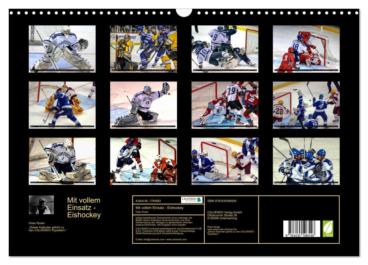 Bild: 9783435596546 | Mit vollem Einsatz - Eishockey (Wandkalender 2025 DIN A3 quer),...