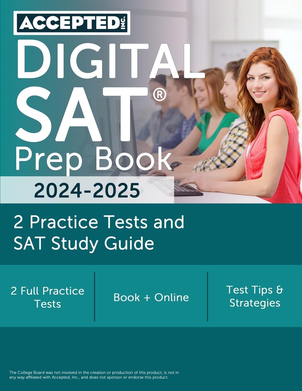 Cover: 9781637985779 | Digital SAT Prep Book 2024-2025 | 2 Practice Tests and SAT Study Guide