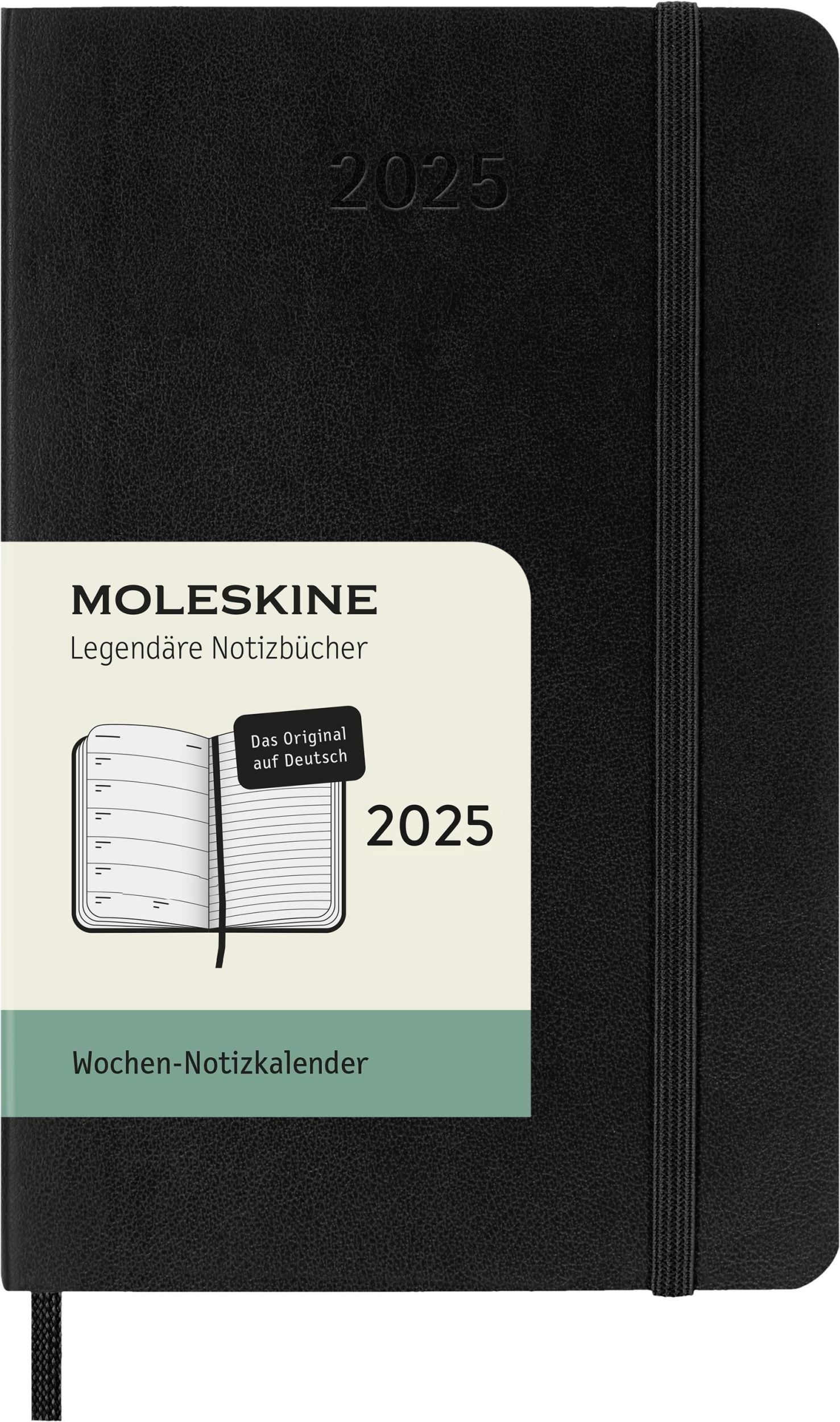 Cover: 8056999270377 | Moleskine 12 Monate Wochen Notizkalender Deutsch 2025, Pocket/A6, 1...