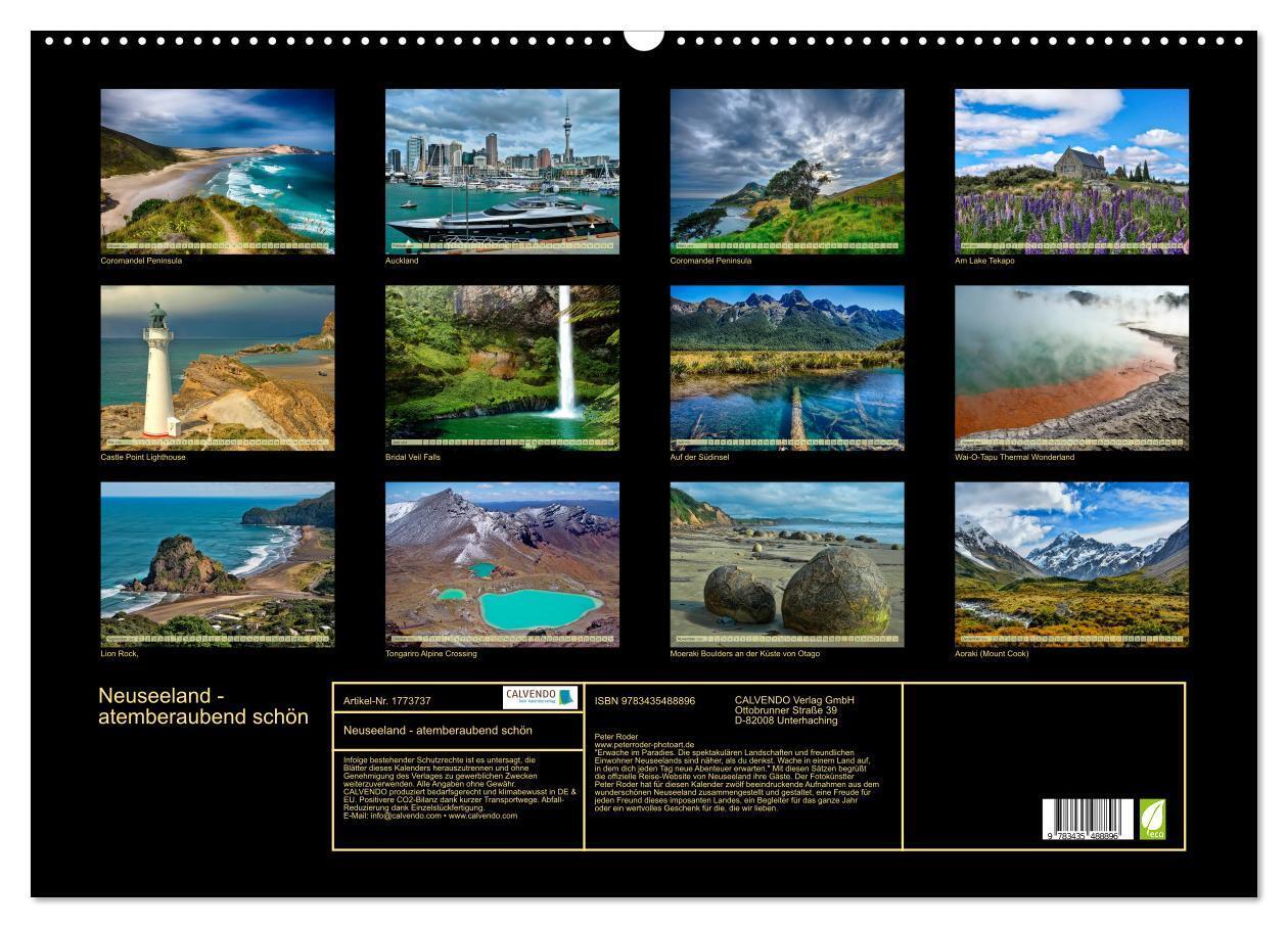 Bild: 9783435488896 | Neuseeland - atemberaubend schön (Wandkalender 2025 DIN A2 quer),...