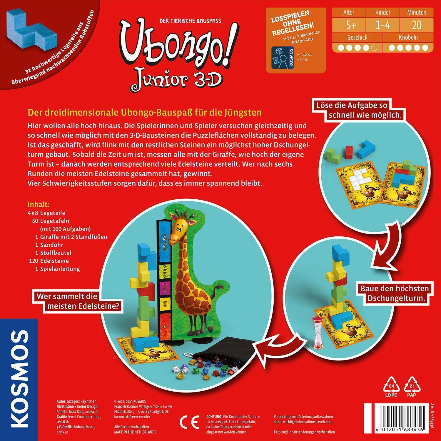 Bild: 4002051683436 | Ubongo Junior 3-D | Spiel | Spiel | 683436 | Deutsch | 2023 | Kosmos