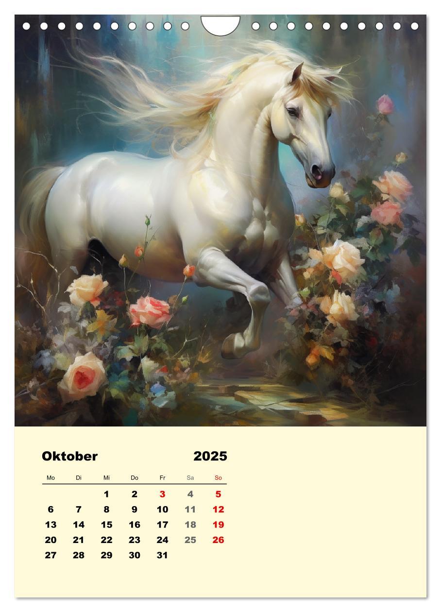 Bild: 9783435867370 | Pferde im romantischen Barockstil (Wandkalender 2025 DIN A4 hoch),...