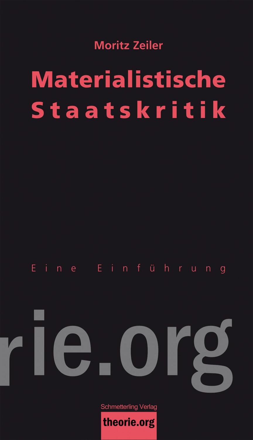 Cover: 9783896576712 | Materialistische Staatskritik | Eine Einführung | Moritz Zeiler | Buch