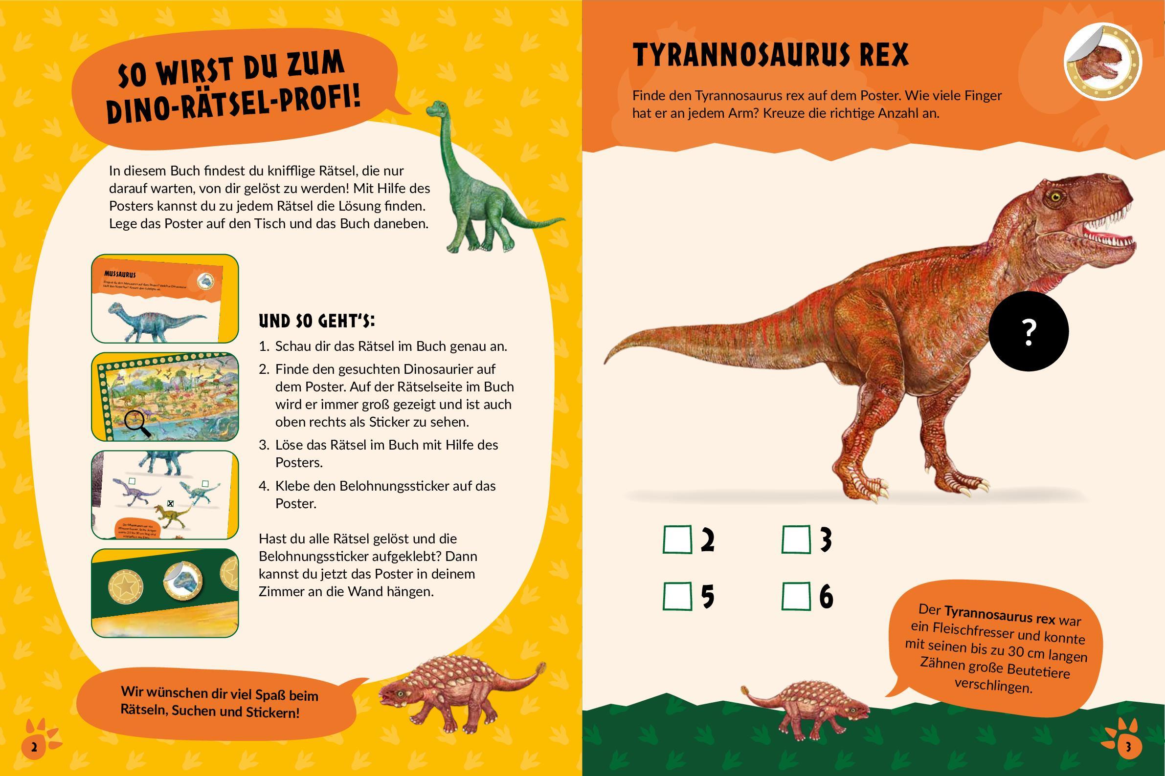 Bild: 9783849945497 | Mein großes Rätselposter Dinosaurier | Verlag (u. a.) | Taschenbuch