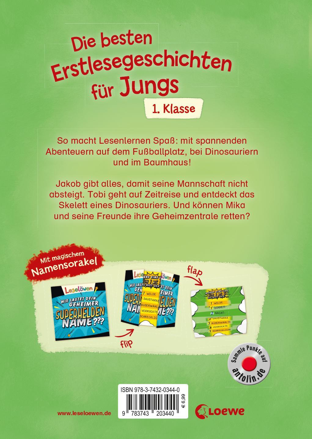 Rückseite: 9783743203440 | Leselöwen - Die besten Erstlesegeschichten für Jungs 1. Klasse | Buch