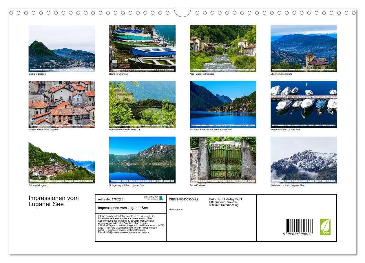 Bild: 9783435356492 | Impressionen vom Luganer See (Wandkalender 2025 DIN A3 quer),...