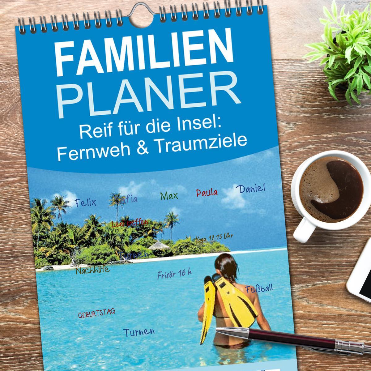 Bild: 9783457104088 | Familienplaner 2025 - Reif für die Insel: Fernweh &amp; Traumziele mit...