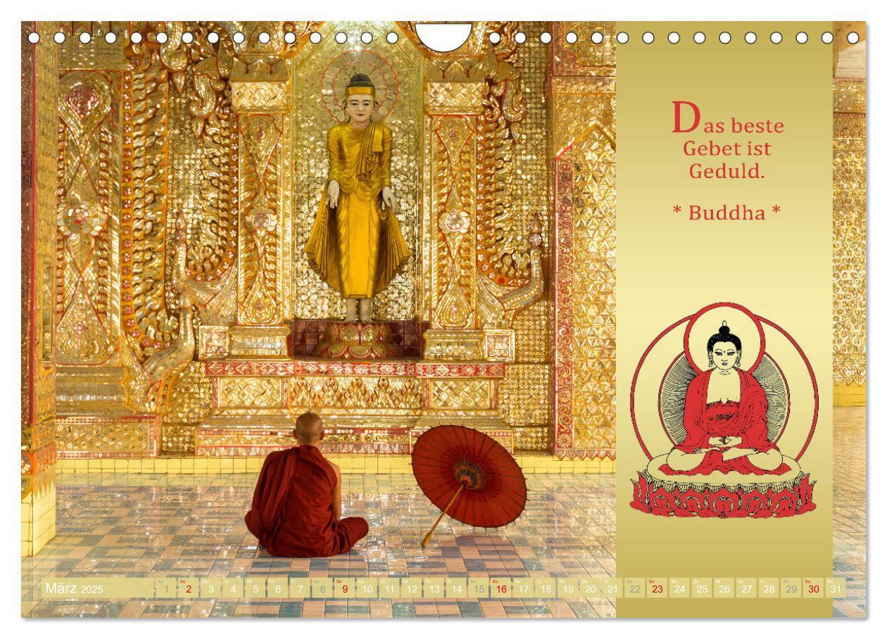 Bild: 9783435081745 | BUDDHAS WORTE - Buddhistische Weisheiten (Wandkalender 2025 DIN A4...