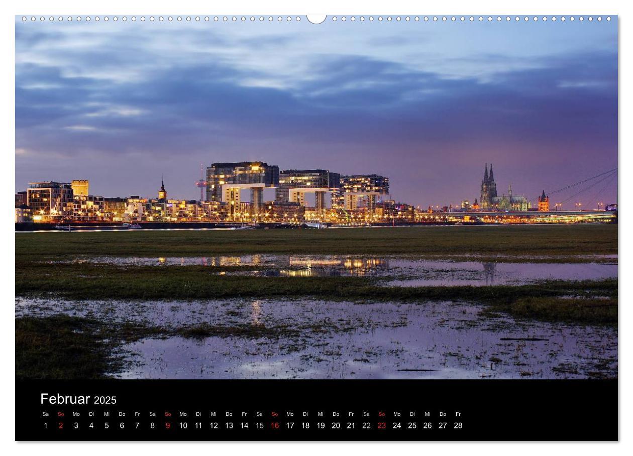 Bild: 9783435763849 | köln dunkel bunt - Die Stadt in anderem Licht! (Wandkalender 2025...