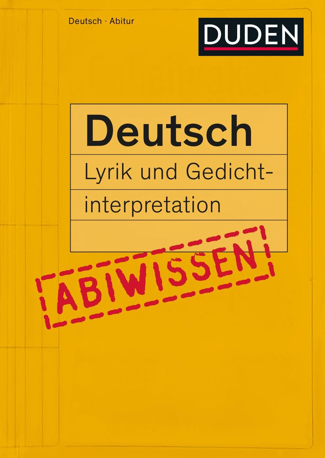 Cover: 9783411740710 | Abiwissen Deutsch - Lyrik und Gedichtinterpretation | Becker (u. a.)