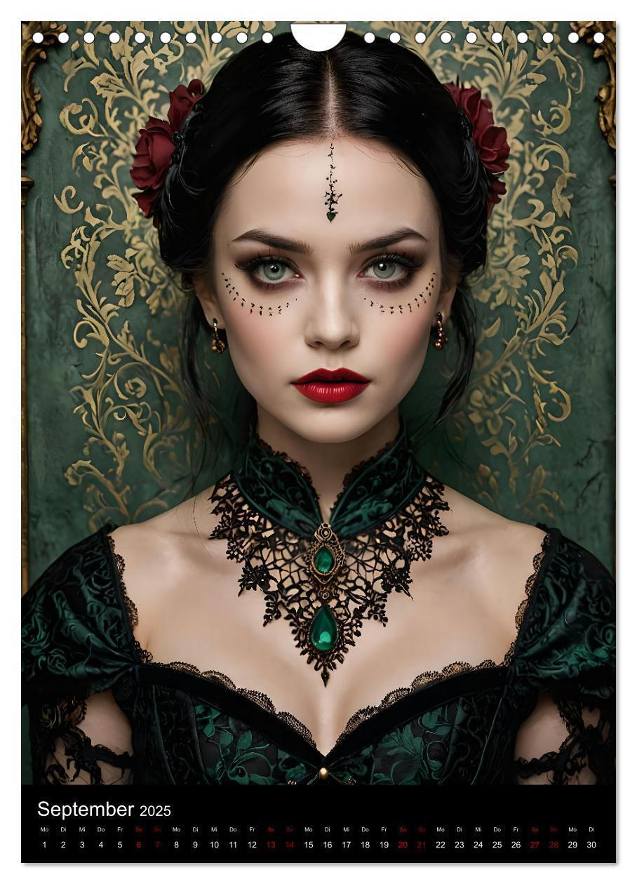 Bild: 9783457180150 | Gothic beauties - Schönheiten der Nacht (Wandkalender 2025 DIN A4...