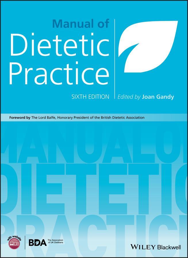 Cover: 9781119235927 | Manual of Dietetic Practice | Joan Gandy | Buch | 1032 S. | Englisch