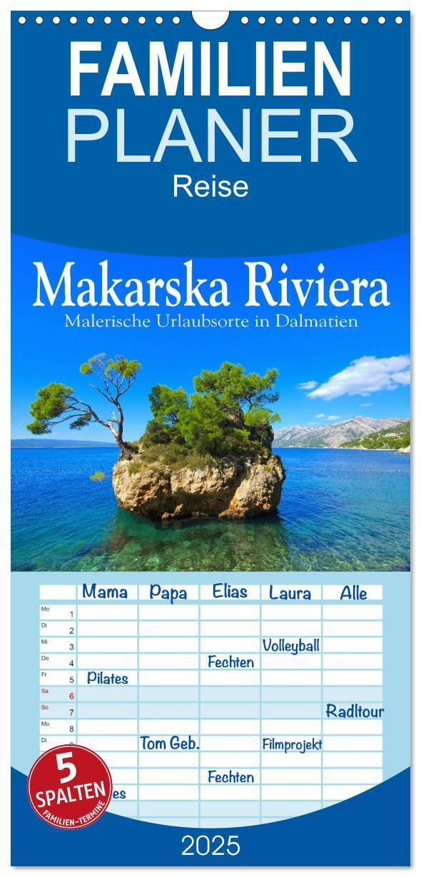 Cover: 9783457119068 | Familienplaner 2025 - Makarska Riviera - Malerische Urlaubsorte in...