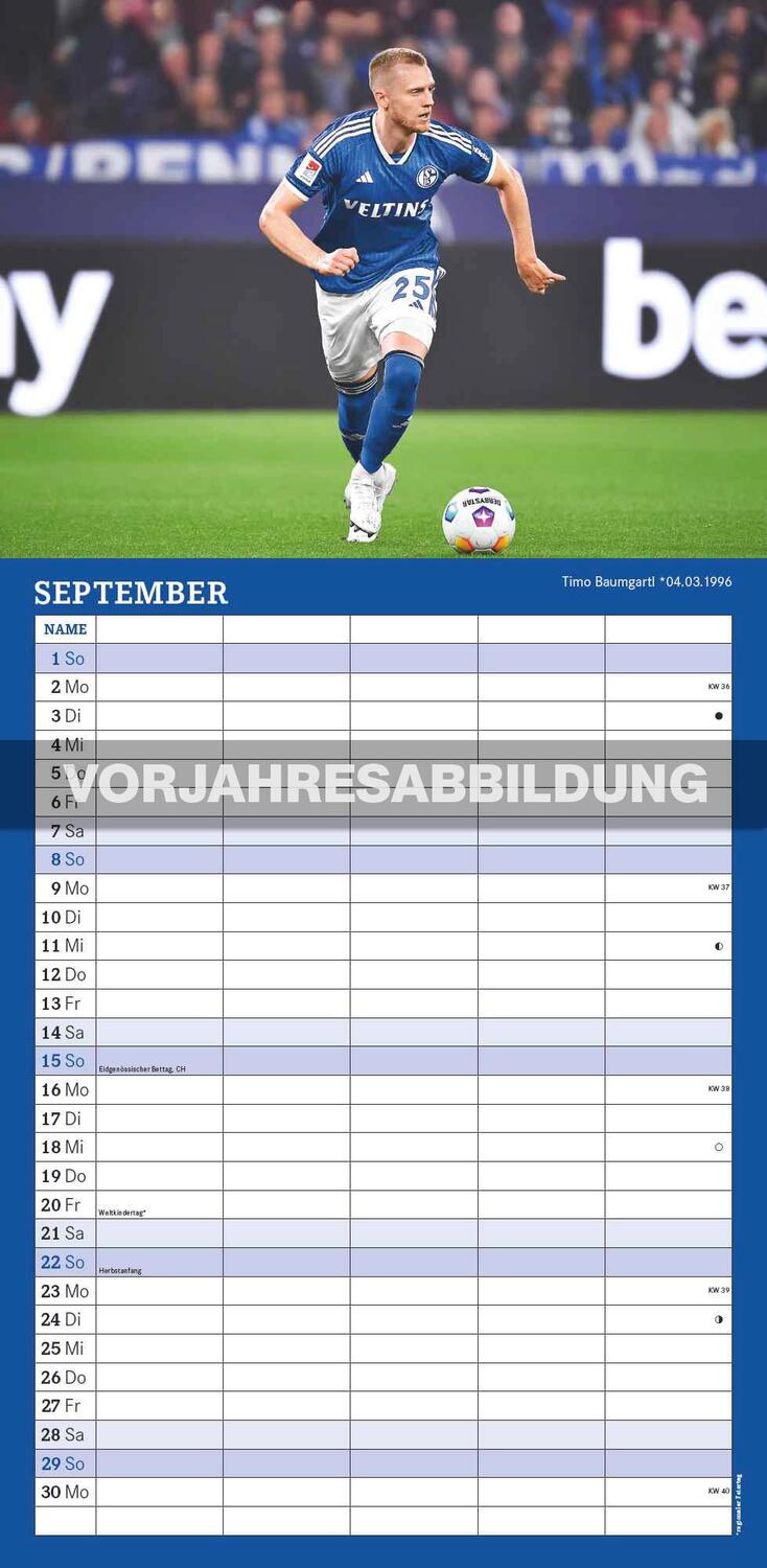 Bild: 4002725994455 | FC Schalke 04 2025 - Fanterminer - Fan-Kalender - Fußball-Kalender...