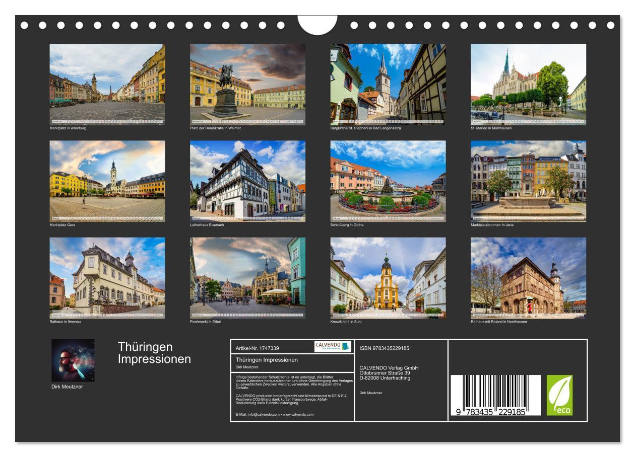 Bild: 9783435229185 | Thüringen Impressionen (Wandkalender 2025 DIN A4 quer), CALVENDO...