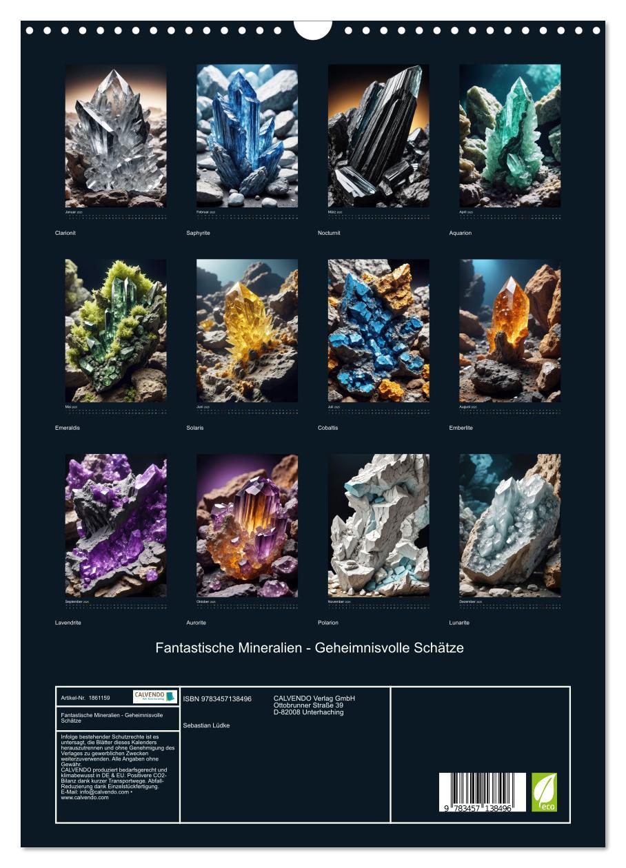 Bild: 9783457138496 | Fantastische Mineralien - Geheimnisvolle Schätze (Wandkalender 2025...