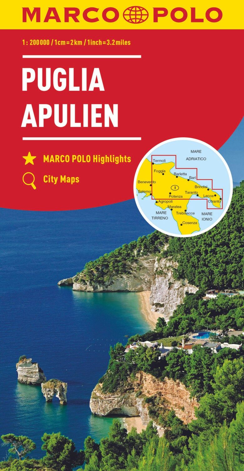 Cover: 9783829739832 | MARCO POLO Regionalkarte Italien 11 Apulien 1:200.000 | (Land-)Karte