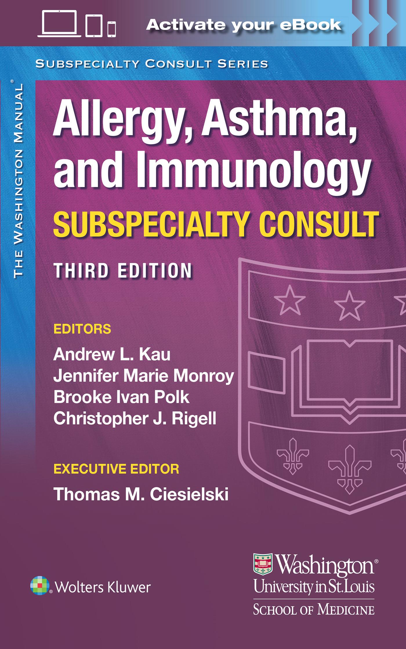 Cover: 9781975113261 | The Washington Manual Allergy, Asthma, and Immunology Subspecialty...