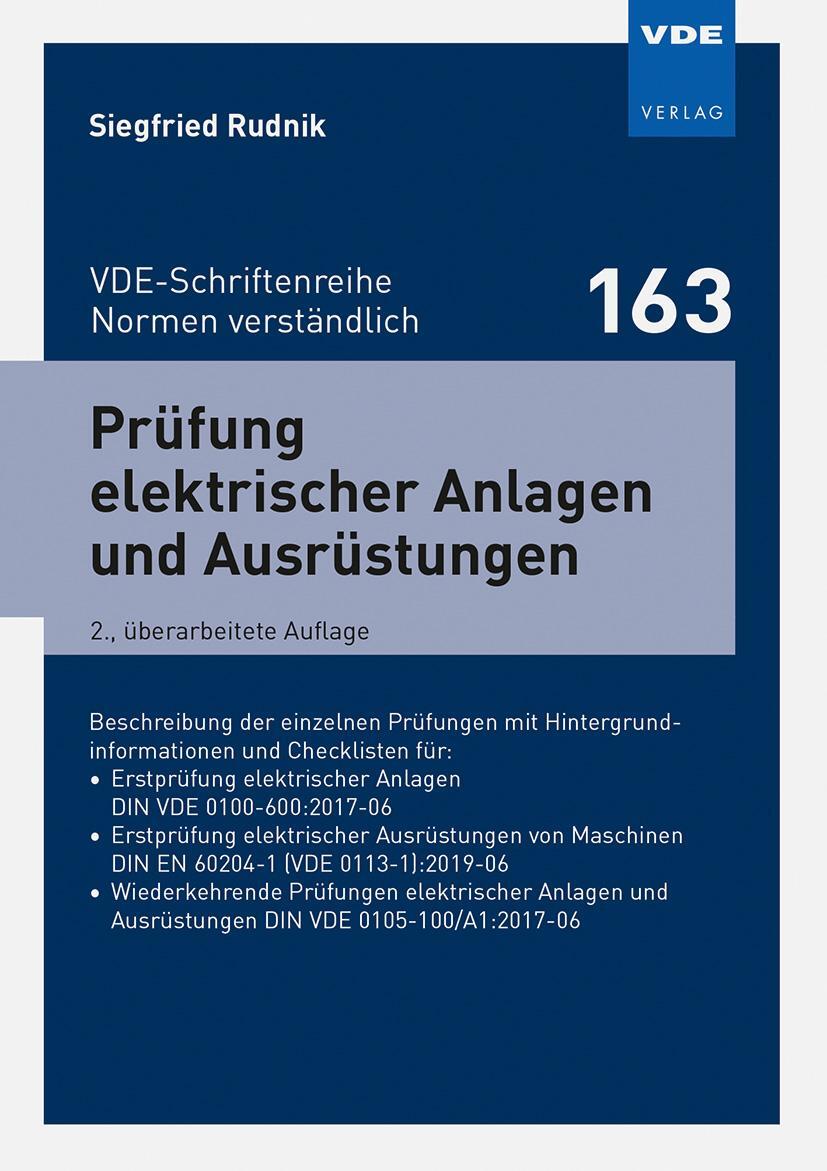 Bild: 9783800757435 | Prüfung elektrischer Anlagen und Ausrüstungen | Siegfried Rudnik