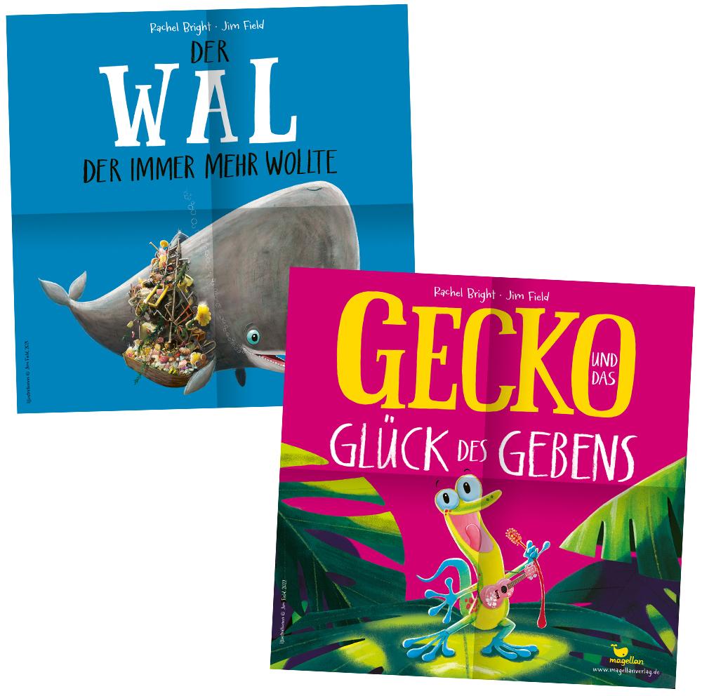 Bild: 9783734877124 | Gecko und das Glück des Gebens / Der Wal, der immer mehr wollte...